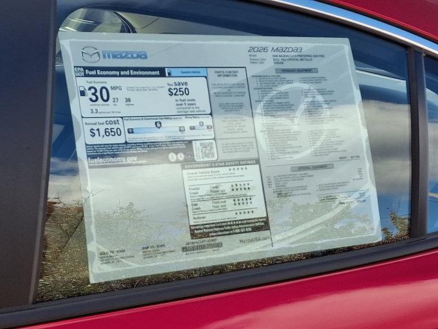 new 2026 Mazda Mazda3 car, priced at $28,533