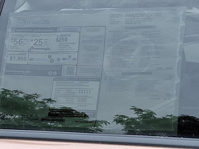 new 2025 Mazda CX-70 PHEV car, priced at $55,607