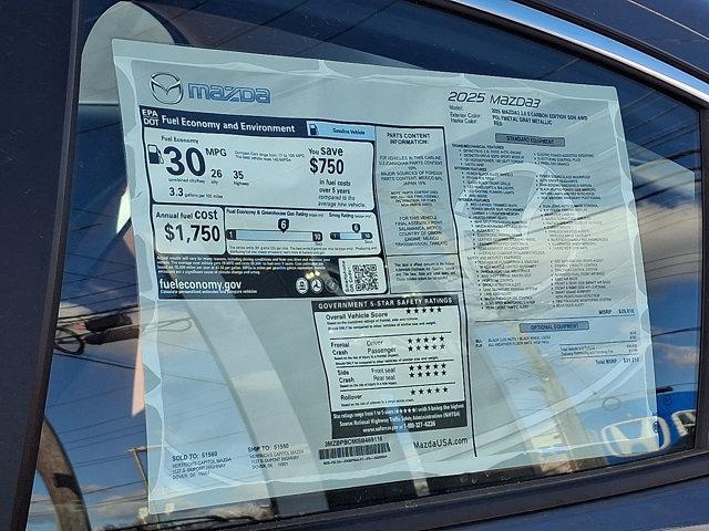 new 2025 Mazda Mazda3 car, priced at $30,388