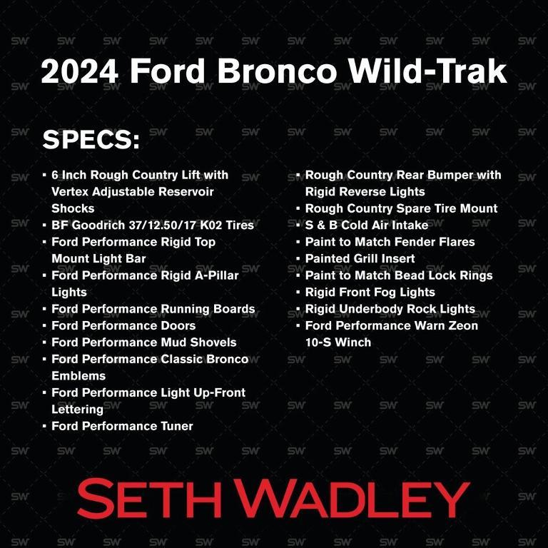 new 2024 Ford Bronco car, priced at $84,995
