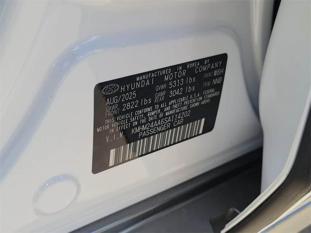 new 2025 Hyundai IONIQ 6 car, priced at $45,410