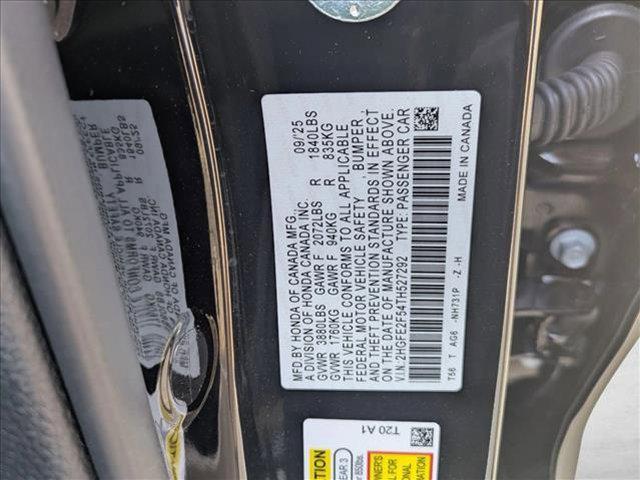 new 2026 Honda Civic car, priced at $27,790
