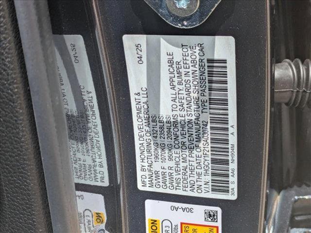 new 2025 Honda Accord car, priced at $28,357
