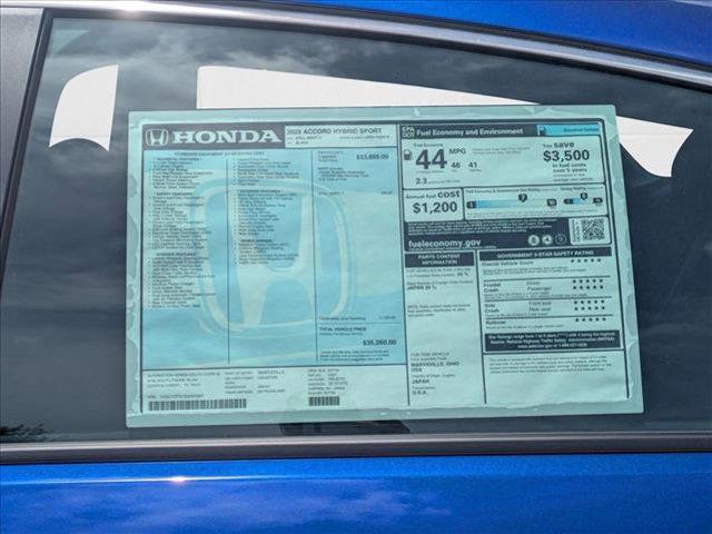 new 2025 Honda Accord Hybrid car, priced at $33,755