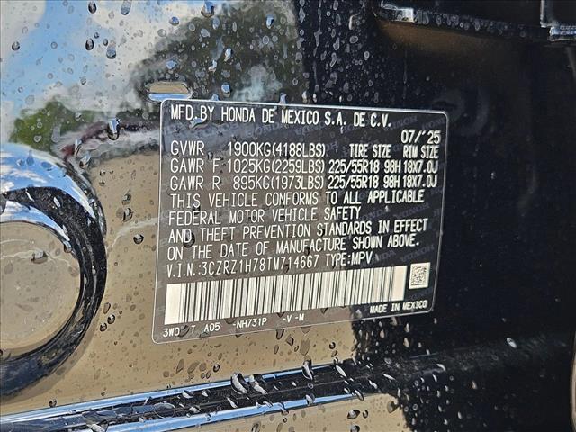 new 2026 Honda HR-V car, priced at $31,445