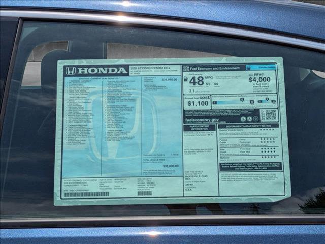 new 2025 Honda Accord Hybrid car, priced at $34,373