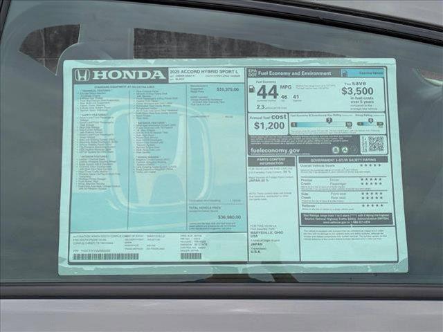new 2025 Honda Accord Hybrid car, priced at $35,217