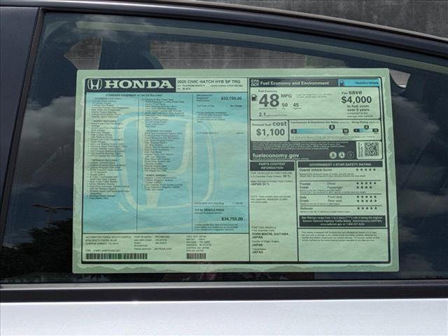 new 2025 Honda Civic Hybrid car, priced at $32,778