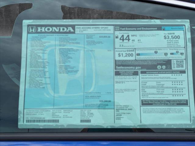 new 2025 Honda Accord Hybrid car, priced at $33,755