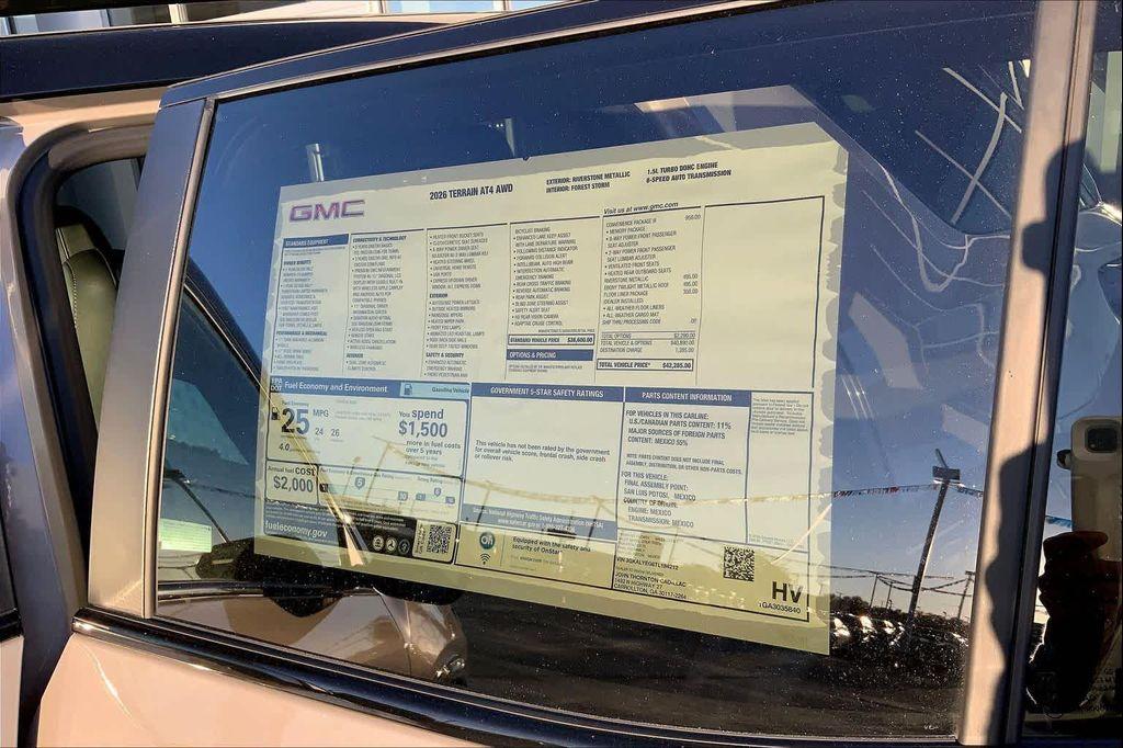new 2026 GMC Terrain car, priced at $42,285