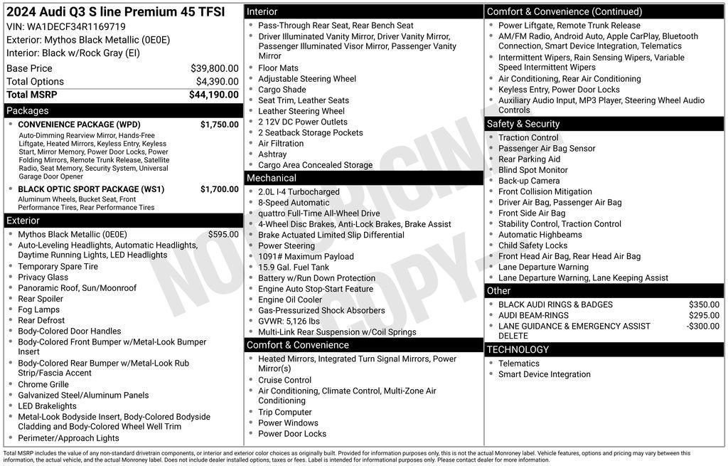 used 2024 Audi Q3 car, priced at $36,598