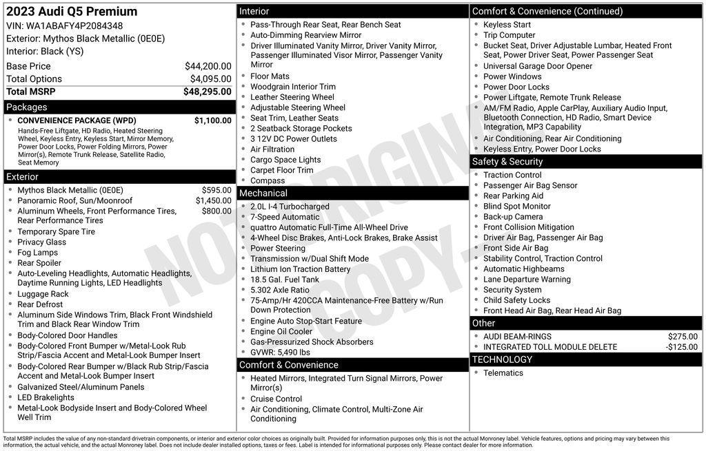 used 2023 Audi Q5 car, priced at $30,998