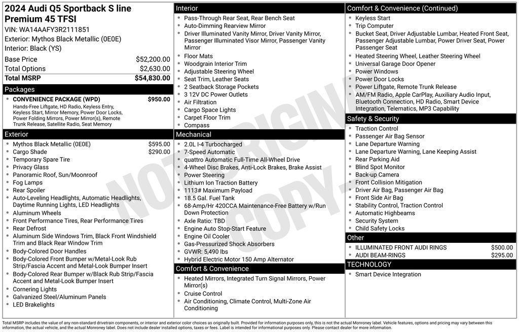 used 2024 Audi Q5 car, priced at $43,998