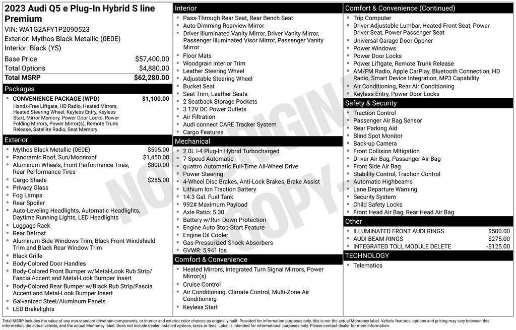 used 2023 Audi Q5 e car, priced at $37,998