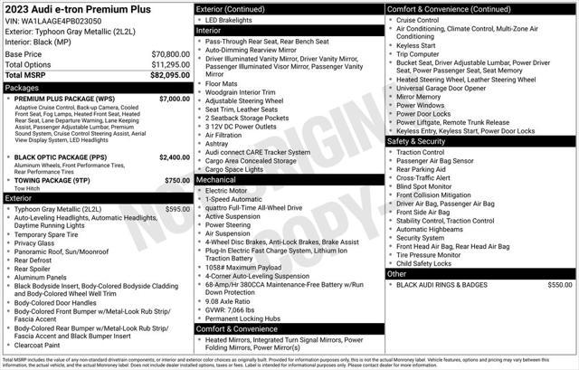 used 2023 Audi e-tron car, priced at $48,716