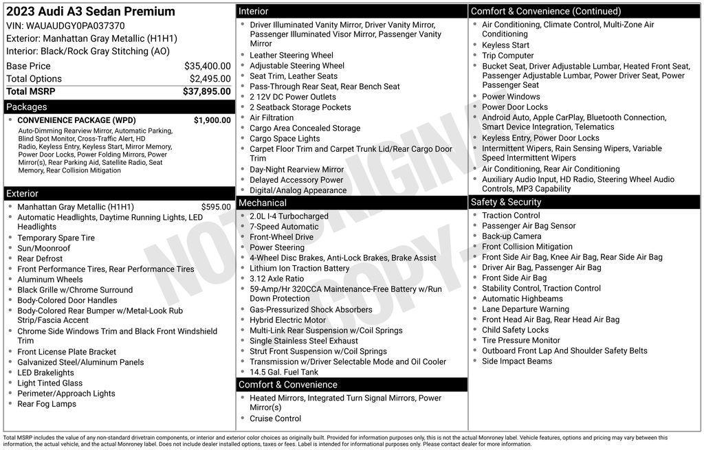 used 2023 Audi A3 car, priced at $28,888