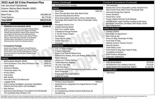 used 2022 Audi Q5 car, priced at $33,998