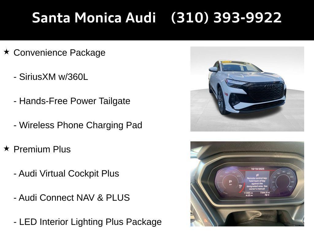 used 2024 Audi Q4 e-tron Sportback car, priced at $36,865