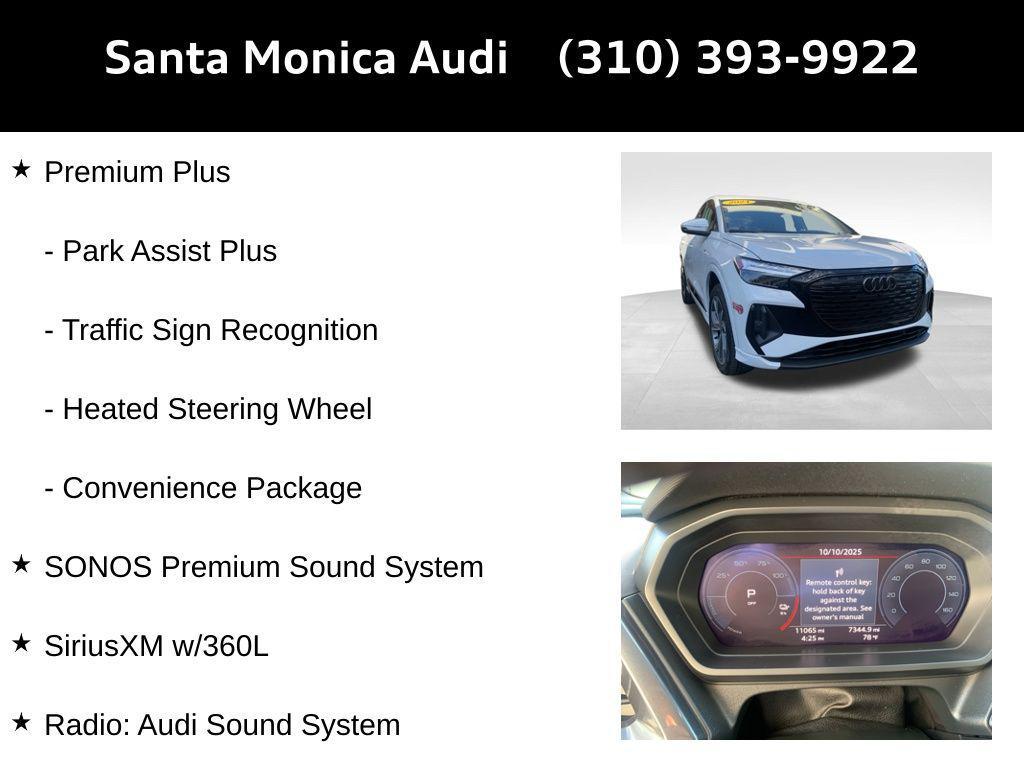 used 2024 Audi Q4 e-tron Sportback car, priced at $36,865