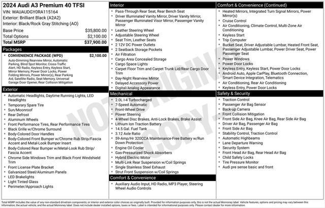 used 2024 Audi A3 car, priced at $31,998