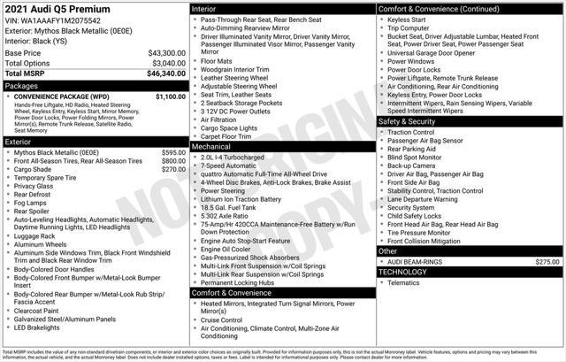 used 2021 Audi Q5 car, priced at $29,998