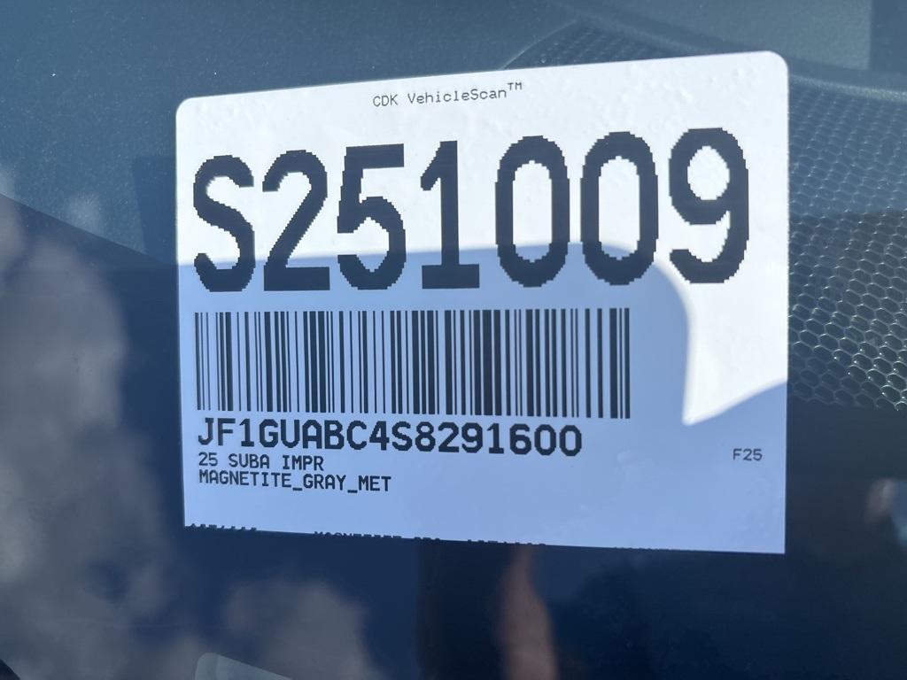 new 2025 Subaru Impreza car, priced at $25,530