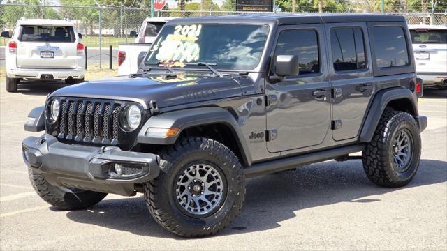 used 2021 Jeep Wrangler Unlimited car, priced at $31,990