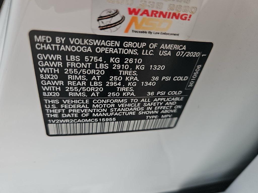 used 2021 Volkswagen Atlas car, priced at $16,995