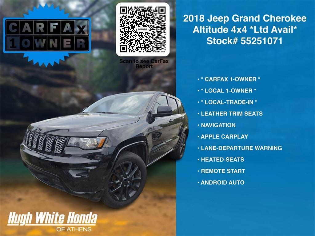 used 2018 Jeep Grand Cherokee car, priced at $17,480
