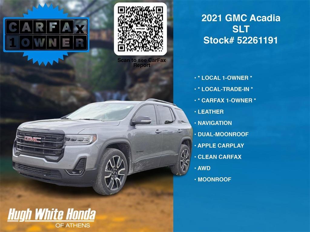 used 2021 GMC Acadia car, priced at $20,000