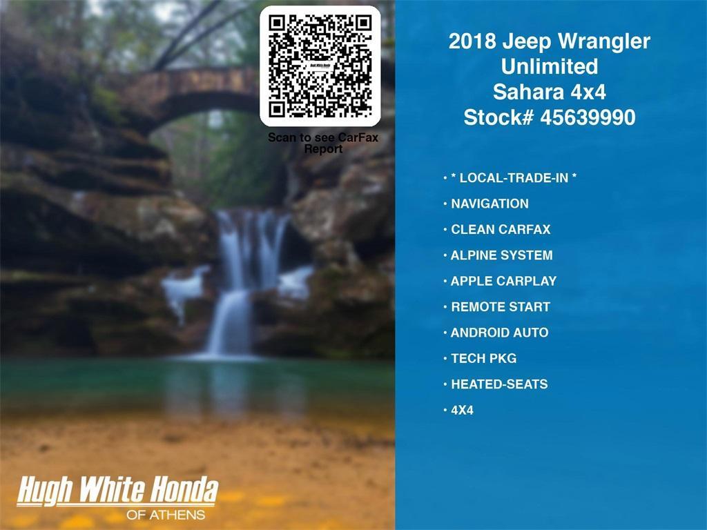 used 2018 Jeep Wrangler Unlimited car, priced at $22,980