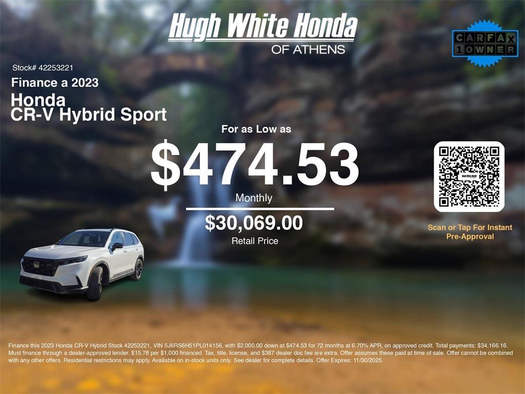 used 2023 Honda CR-V Hybrid car, priced at $28,980