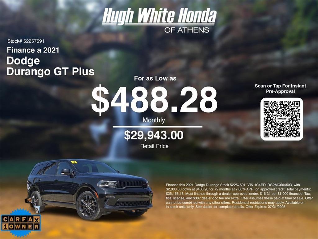 used 2021 Dodge Durango car, priced at $29,943