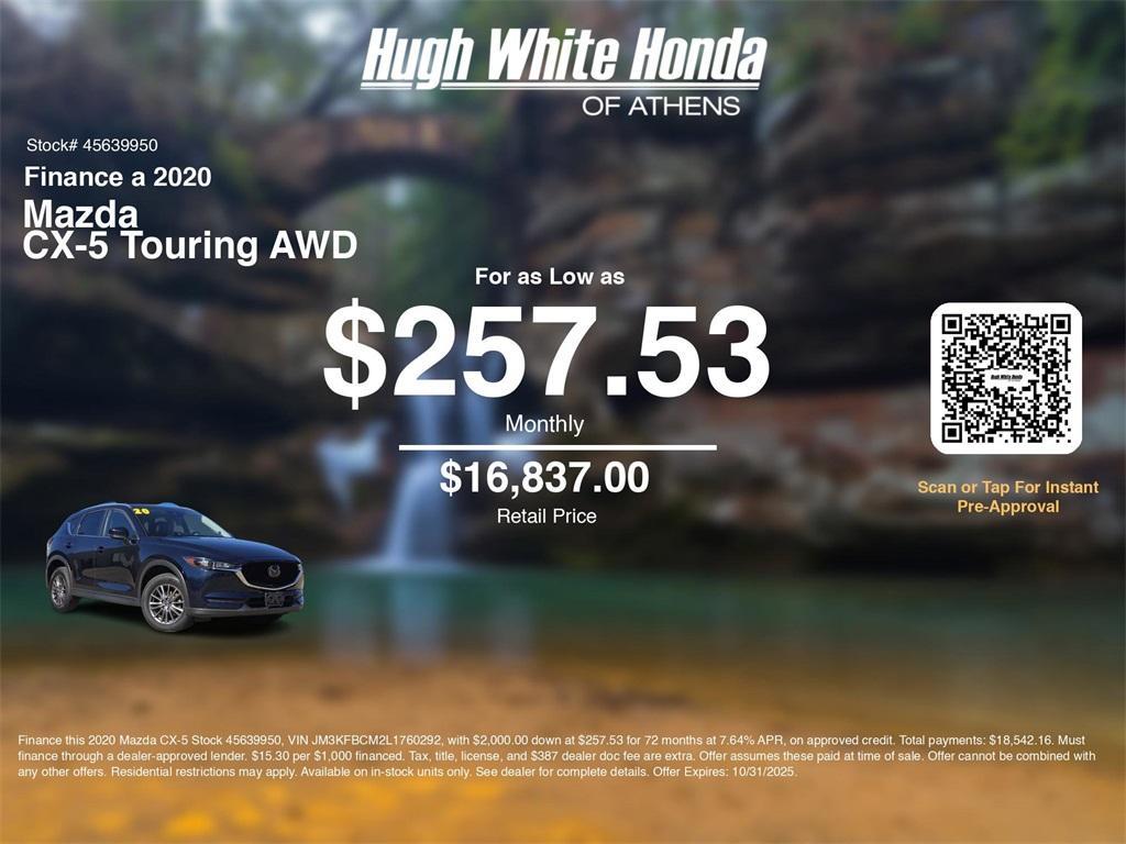 used 2020 Mazda CX-5 car, priced at $15,980