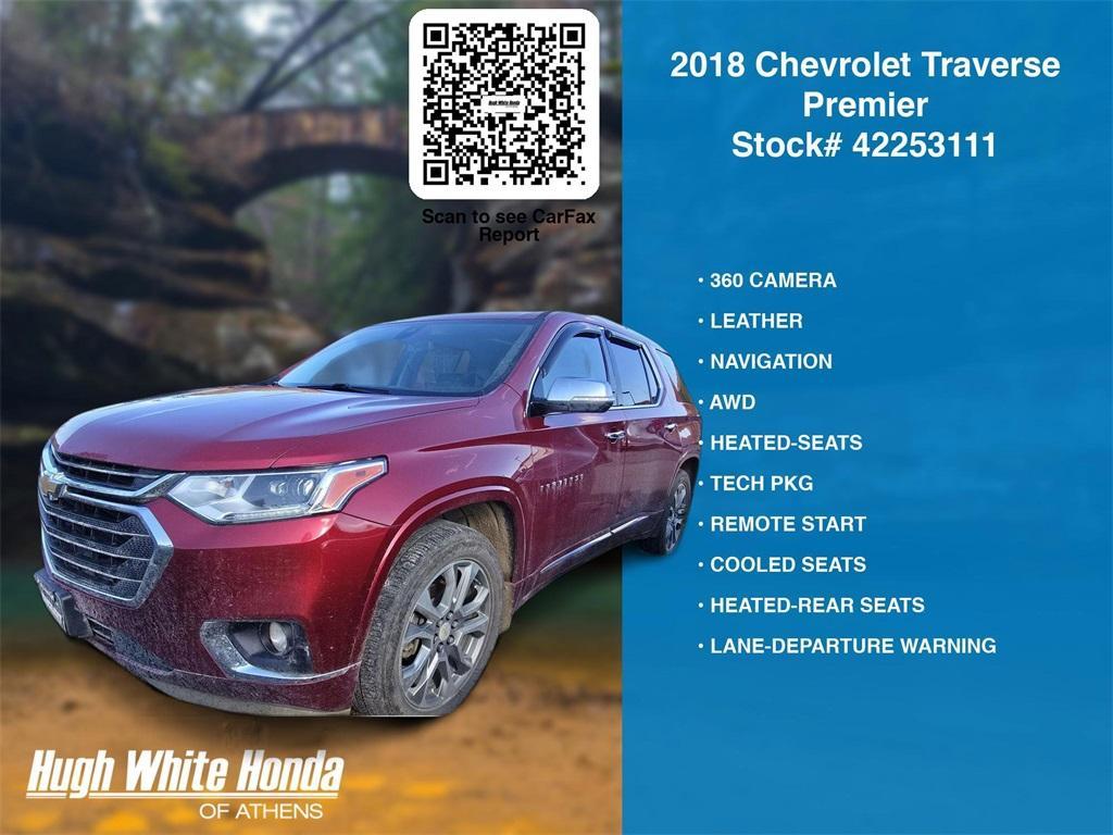 used 2018 Chevrolet Traverse car, priced at $21,500