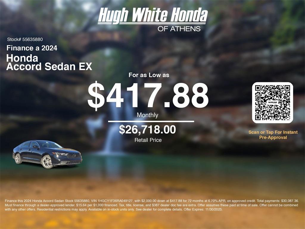 used 2024 Honda Accord car, priced at $26,718
