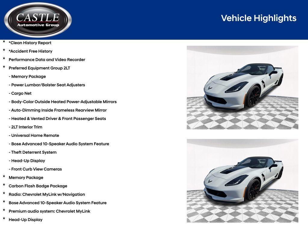 used 2017 Chevrolet Corvette car, priced at $60,271