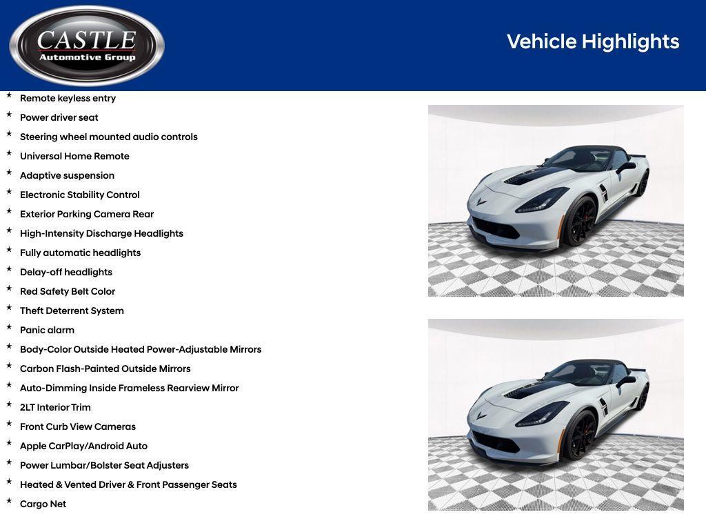used 2017 Chevrolet Corvette car, priced at $60,271