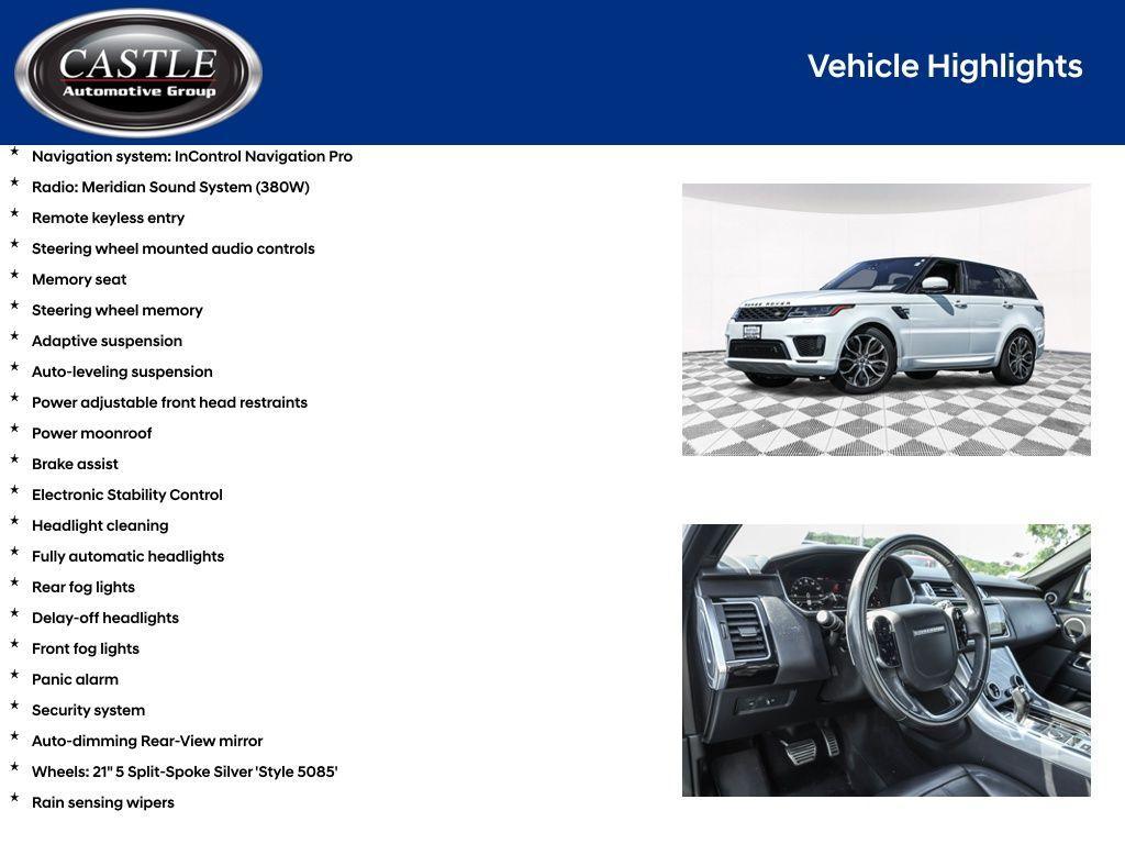 used 2019 Land Rover Range Rover Sport car, priced at $36,243