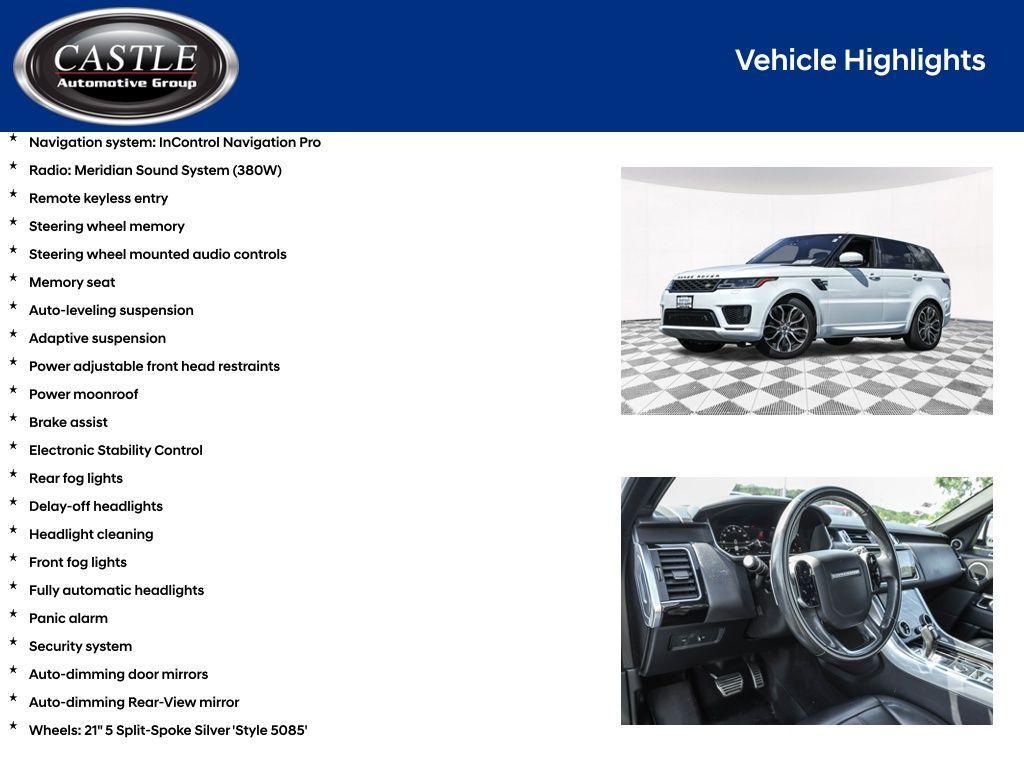 used 2019 Land Rover Range Rover Sport car, priced at $31,356