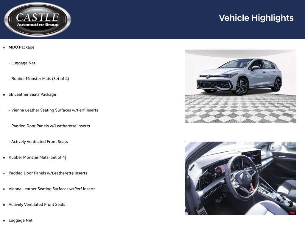 new 2025 Volkswagen Golf GTI car, priced at $39,313