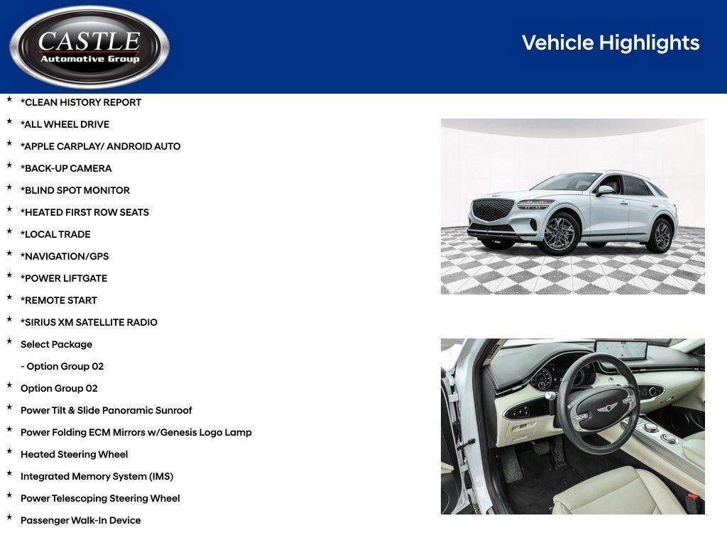 used 2024 Genesis GV70 car, priced at $42,895