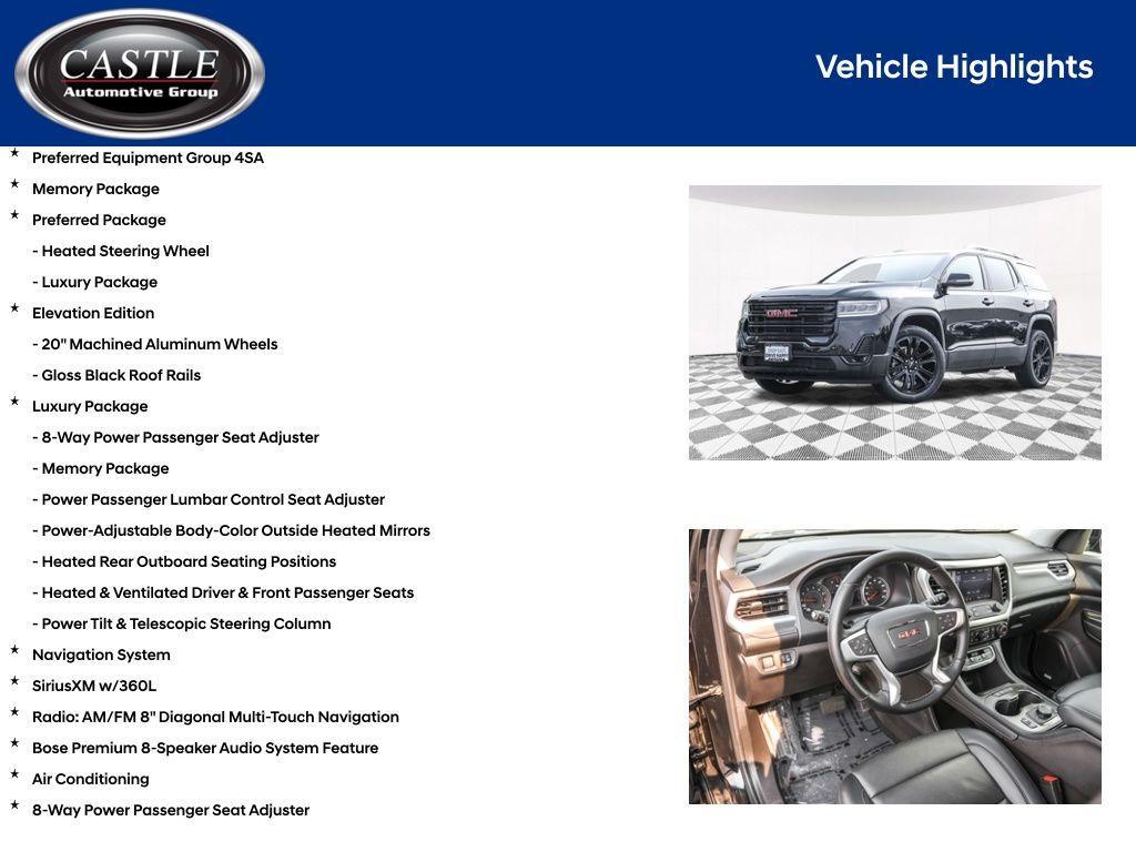 used 2023 GMC Acadia car, priced at $28,618