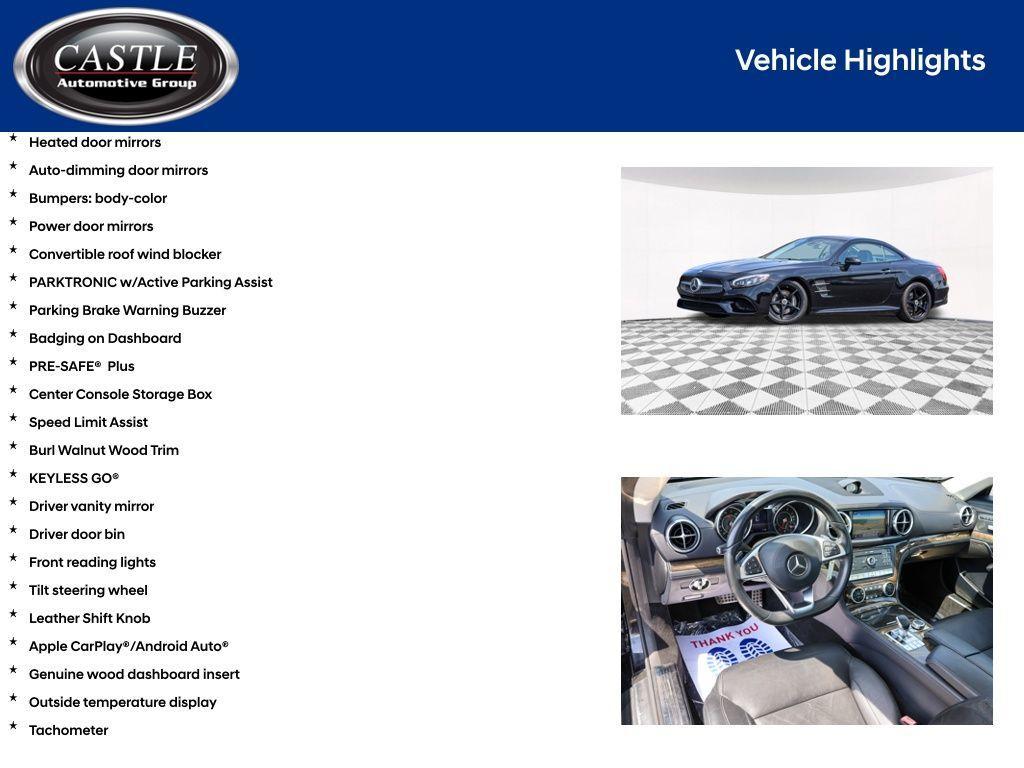 used 2017 Mercedes-Benz SL 450 car, priced at $36,895