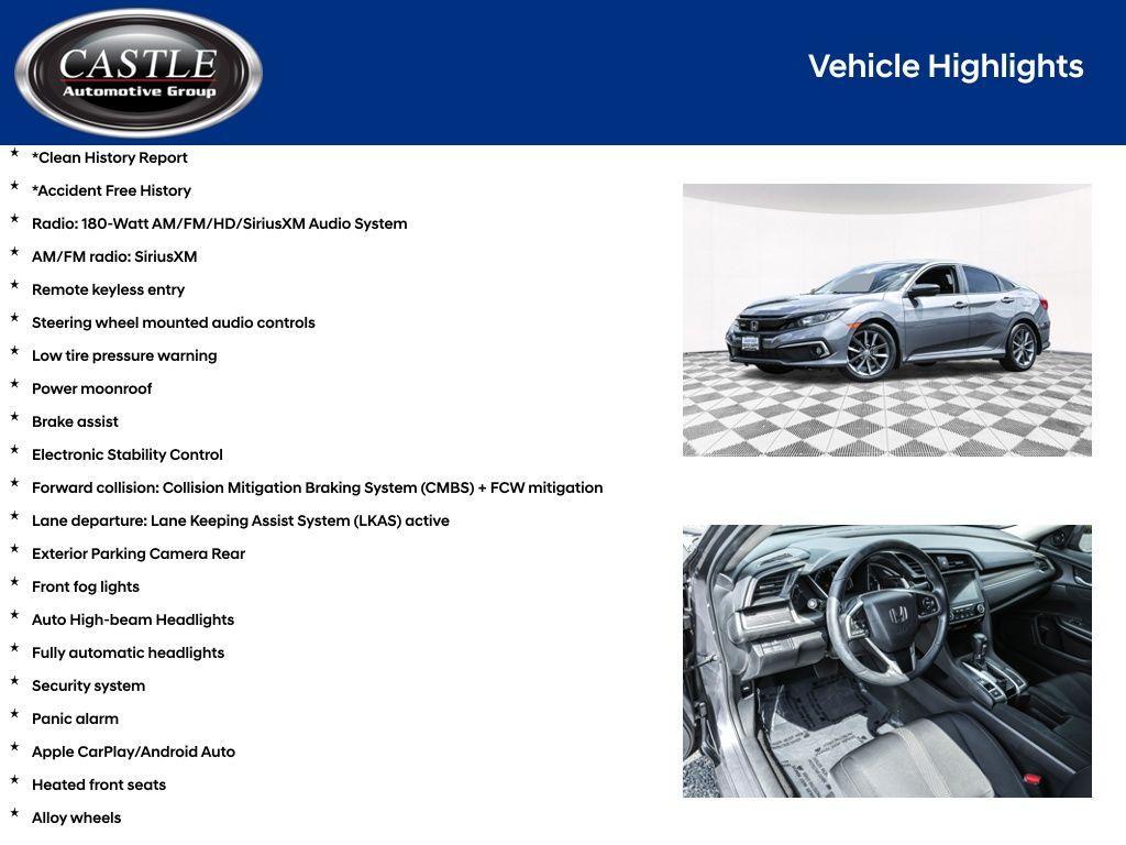 used 2020 Honda Civic car, priced at $18,942