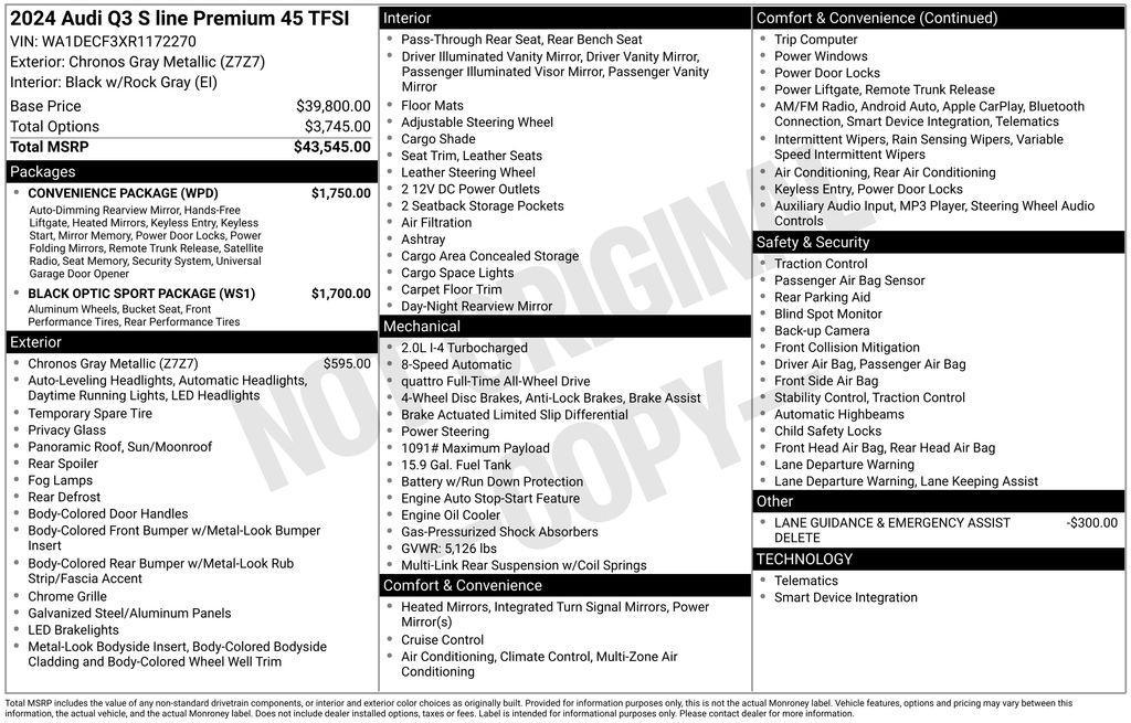 used 2024 Audi Q3 car, priced at $32,345