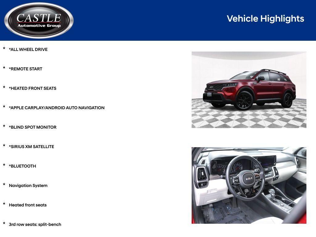 used 2022 Kia Sorento car, priced at $24,253