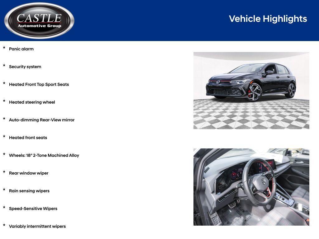 used 2024 Volkswagen Golf GTI car, priced at $31,127