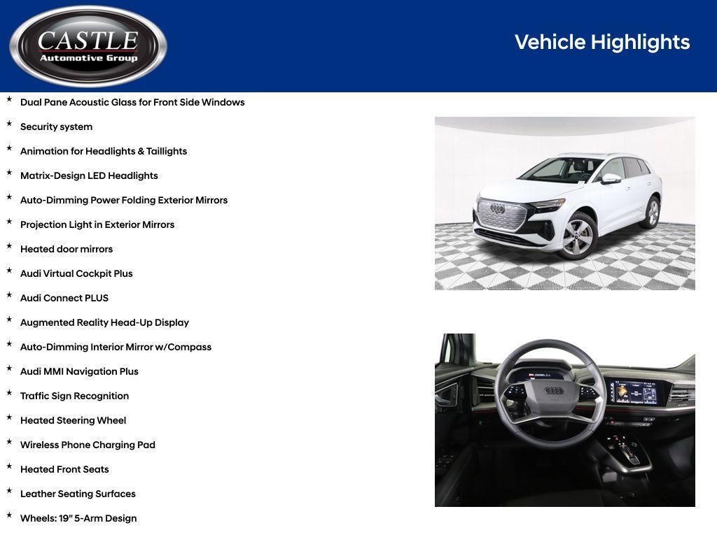 used 2022 Audi Q4 e-tron car, priced at $27,995
