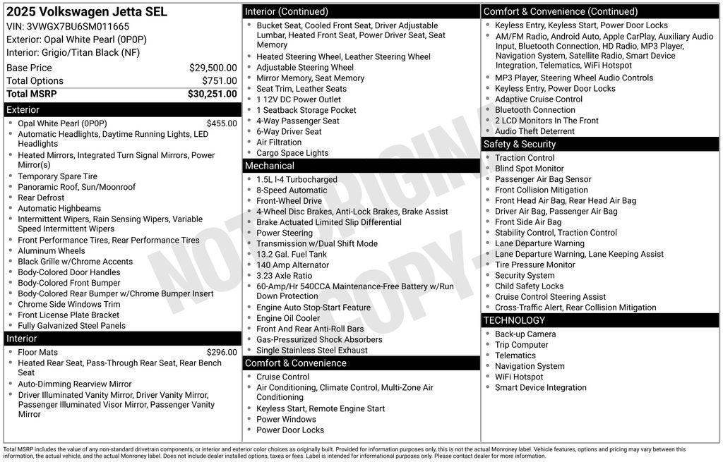 used 2025 Volkswagen Jetta car, priced at $25,152